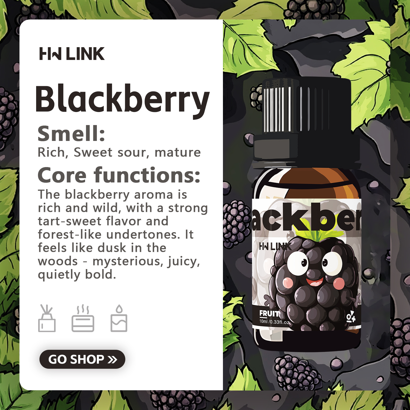 Blackberry Essential Oil Black - Fragrance Oil 10Ml 评论和价格