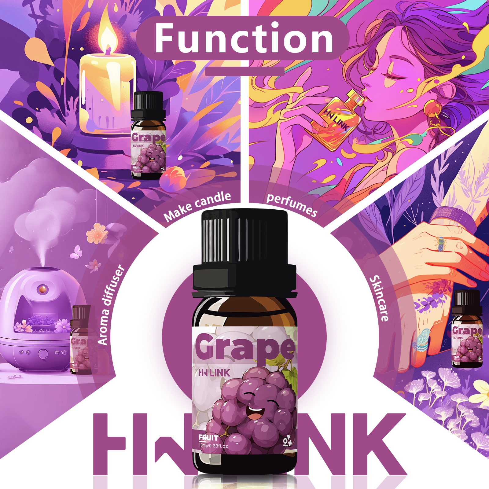 Grape Essential Oil 10ml Perfu - Fragrance Oil 10Ml 评论和价格