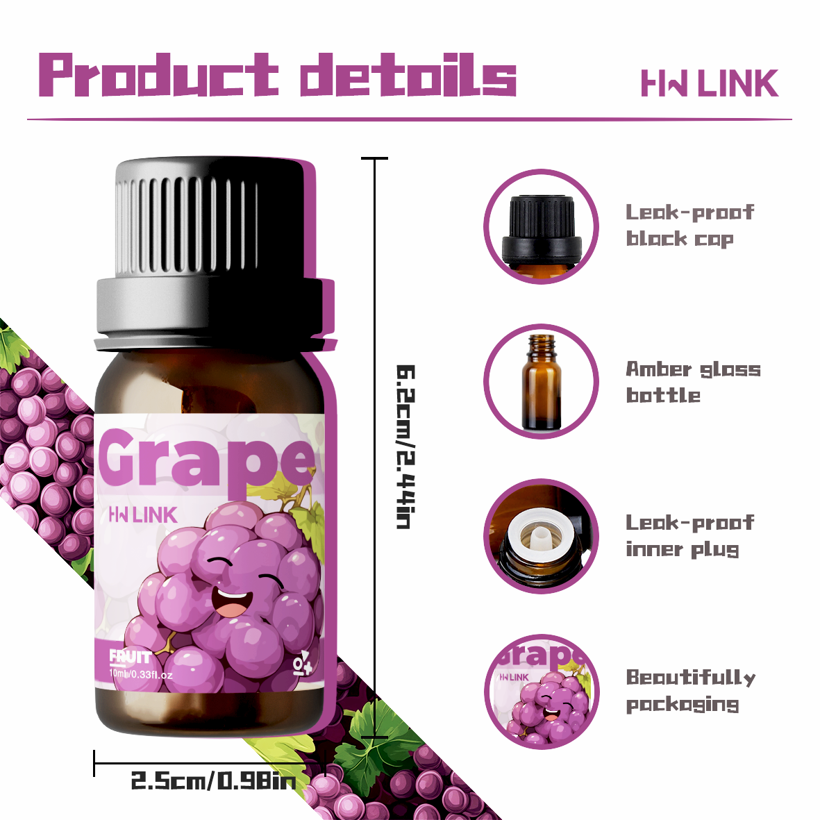 Grape Essential Oil 10ml Perfu - Fragrance Oil 10Ml 评论和价格