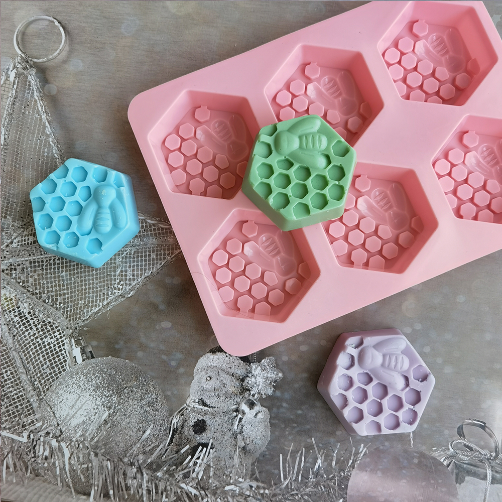 Silicone Hexagonal Bee Soap Mo - Candle Supplies Wholesale 评论和价格