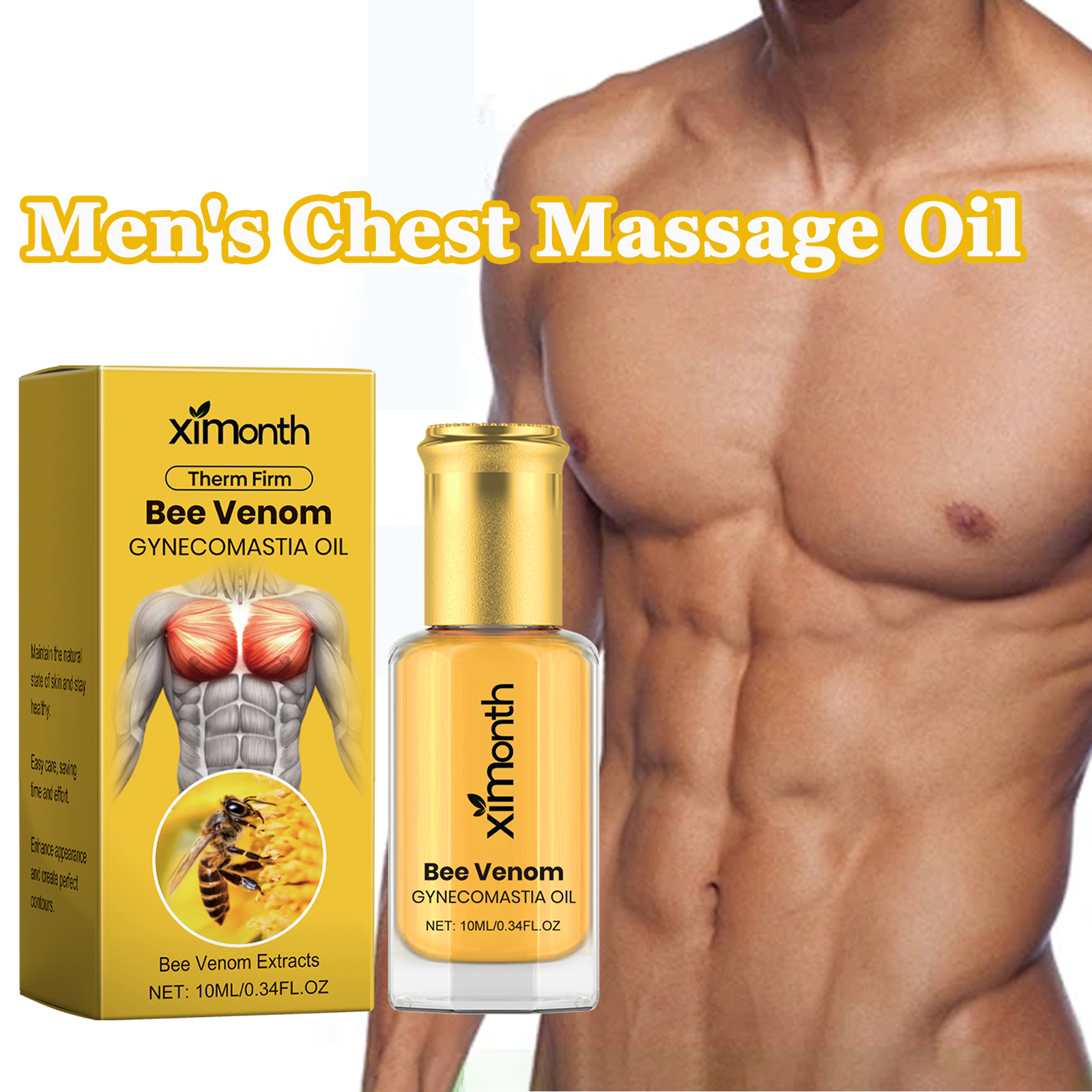 Bee Venom Men's Chest Massage  - Fragrance Oil 10Ml 评论和价格