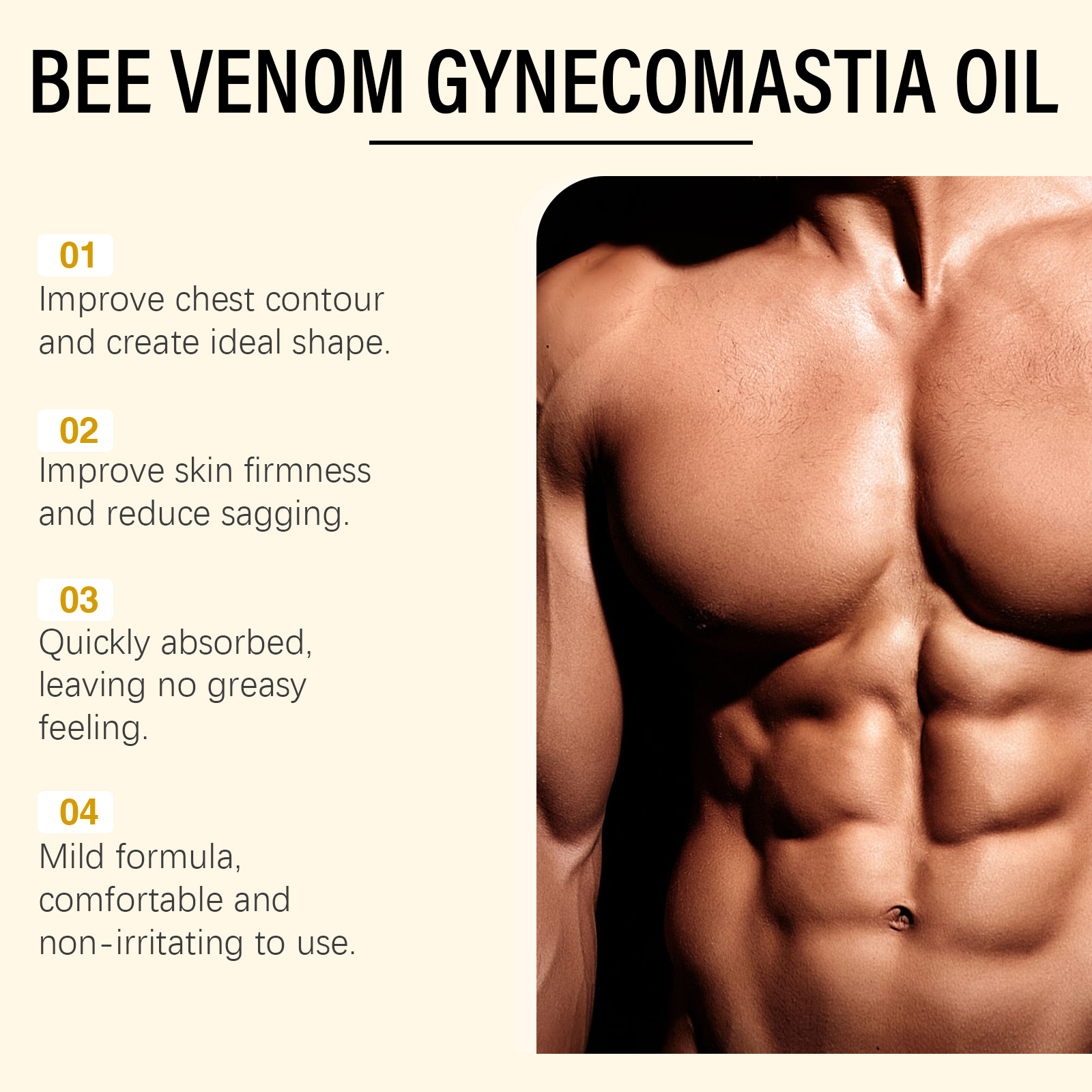 Bee Venom Men's Chest Massage  - Fragrance Oil 10Ml 评论和价格