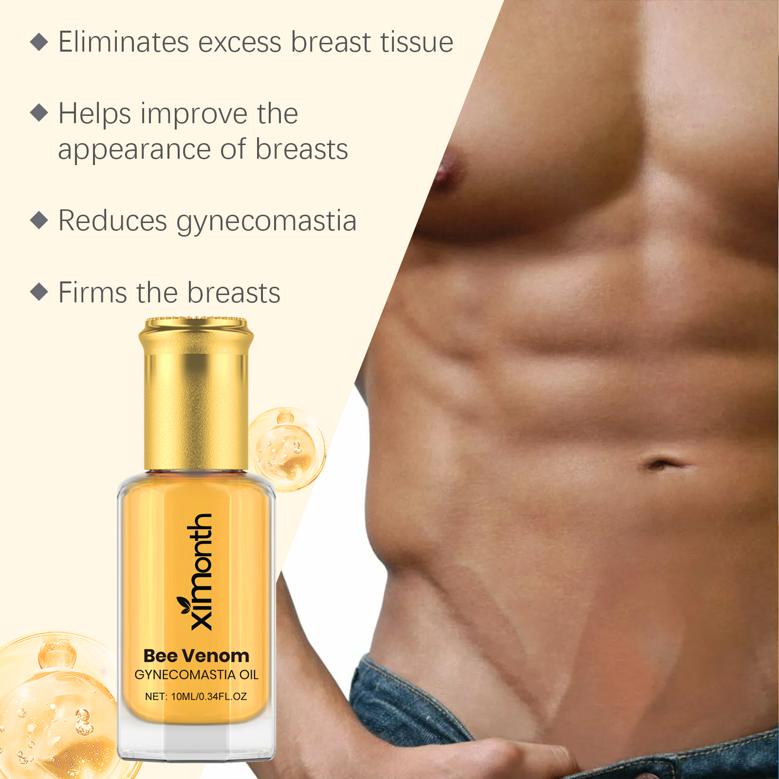 Bee Venom Men's Chest Massage  - Fragrance Oil 10Ml 评论和价格