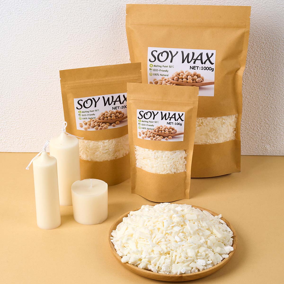 1 Pounds Pure White Soy Wax Fo - Candle Supplies Wholesale 评论和价格