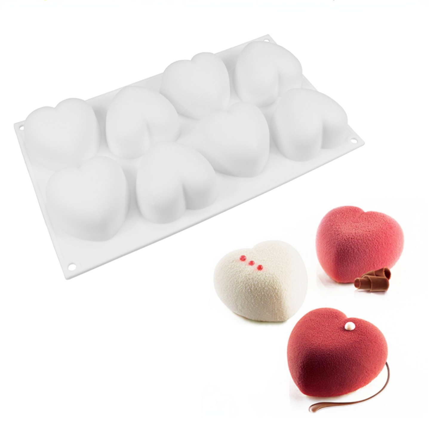 Love Heart Silicone Soap Mold  - Candle Supplies Wholesale 评论和价格