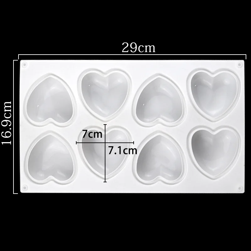 Love Heart Silicone Soap Mold  - Candle Supplies Wholesale 评论和价格