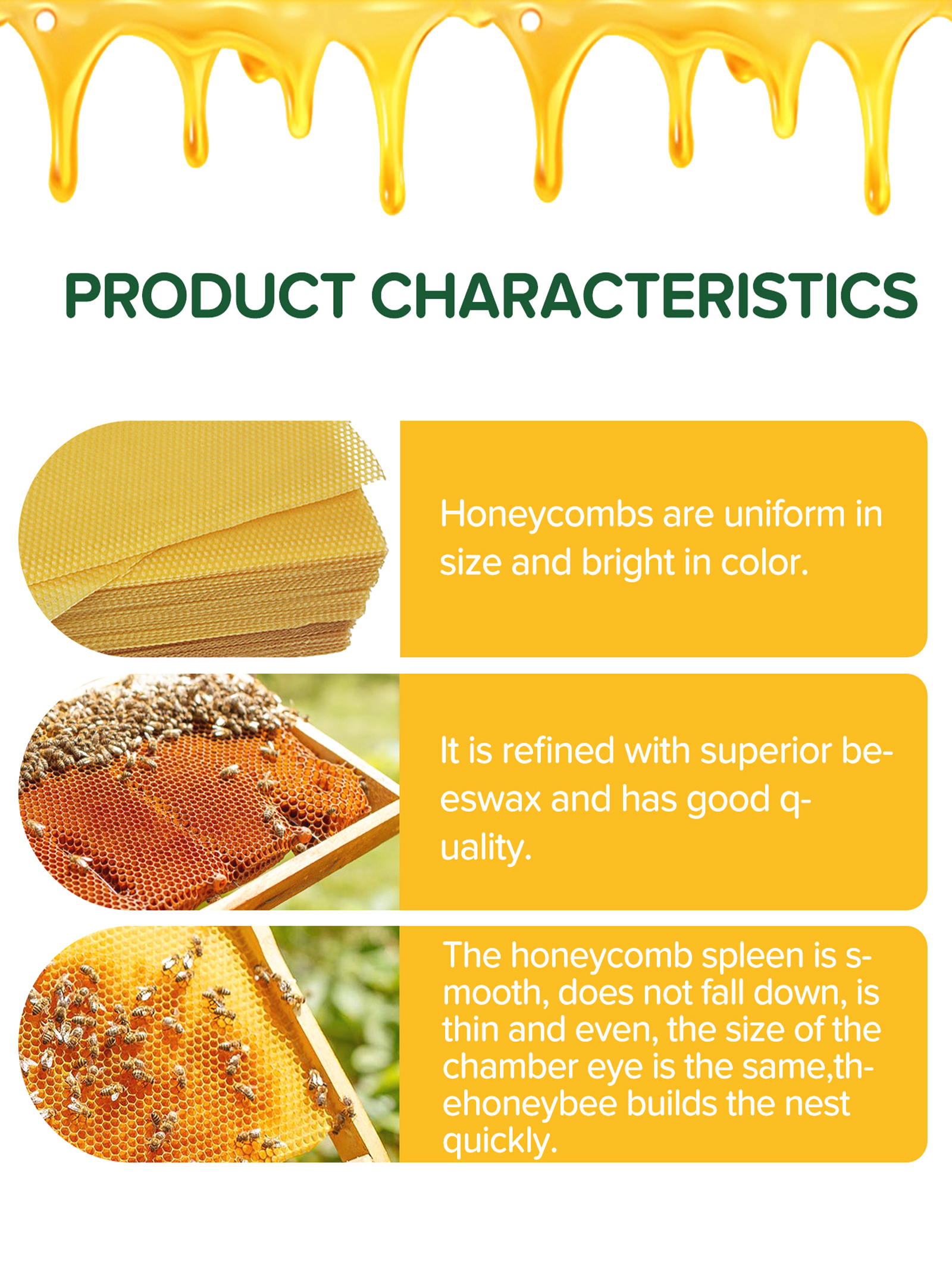 10Pcs Natural Honeycomb Bee Wa - Candle Supplies Wholesale 评论和价格